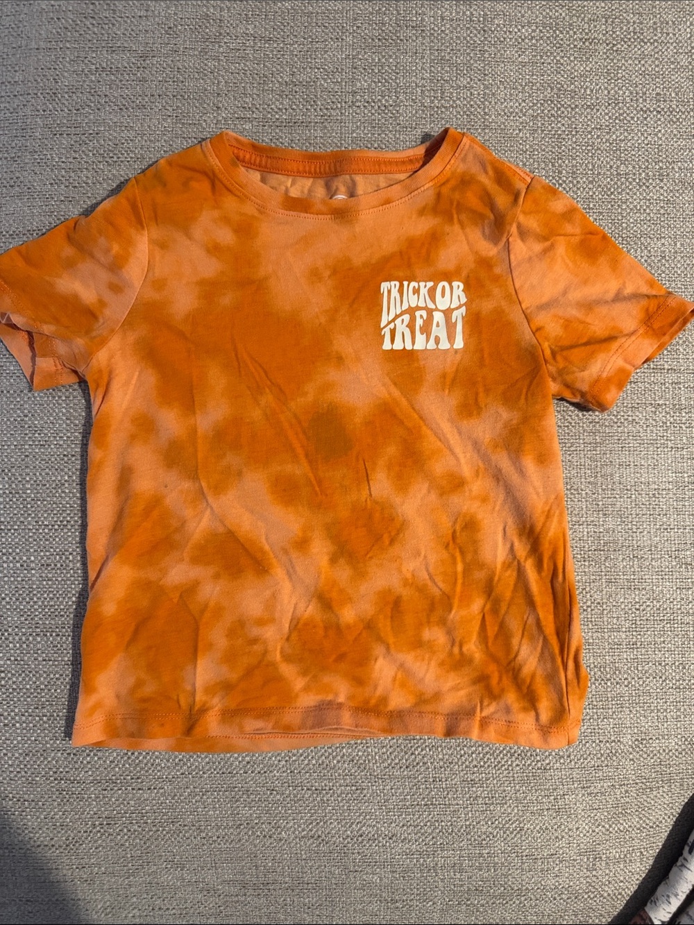 wonder nation Orange Tie-Dye 'Trick or Treat' Short Sleeve Tee